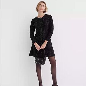 LOFT Black Long Sleeve Dress